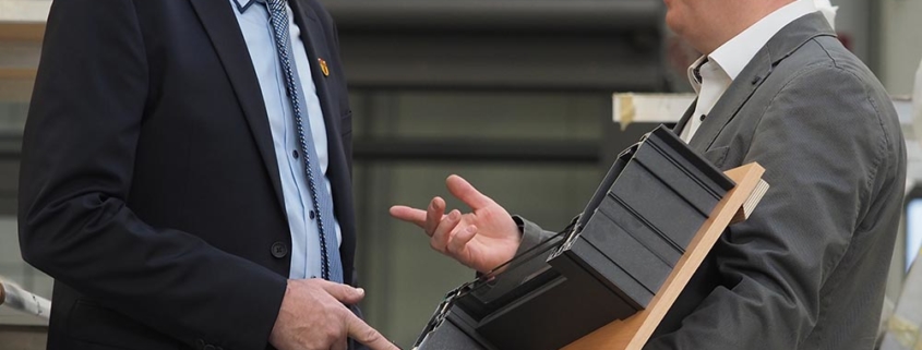 Bürgermeister Adams mit Ralf Schmidt