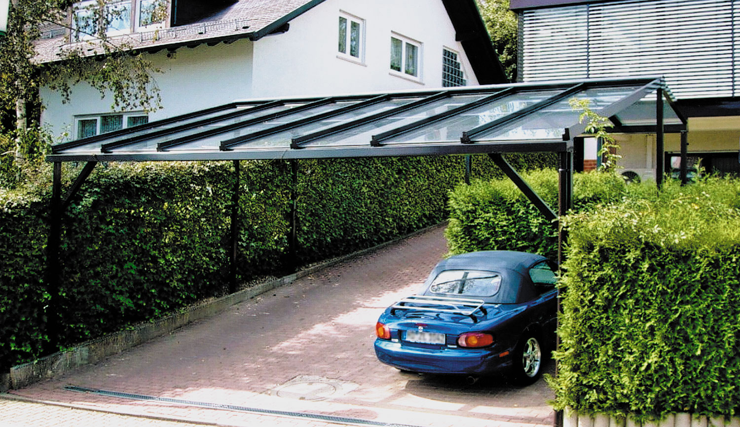 aluminium carport, satteldach